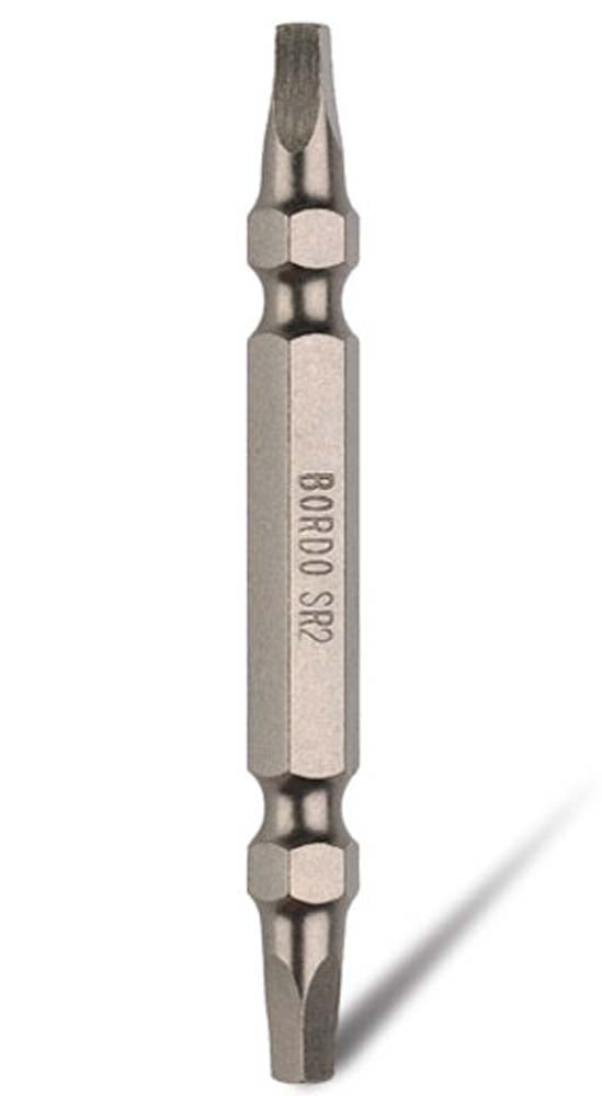 Bordo Power Screwdriver Bit Double End Square No.2 X 65mm Sgl