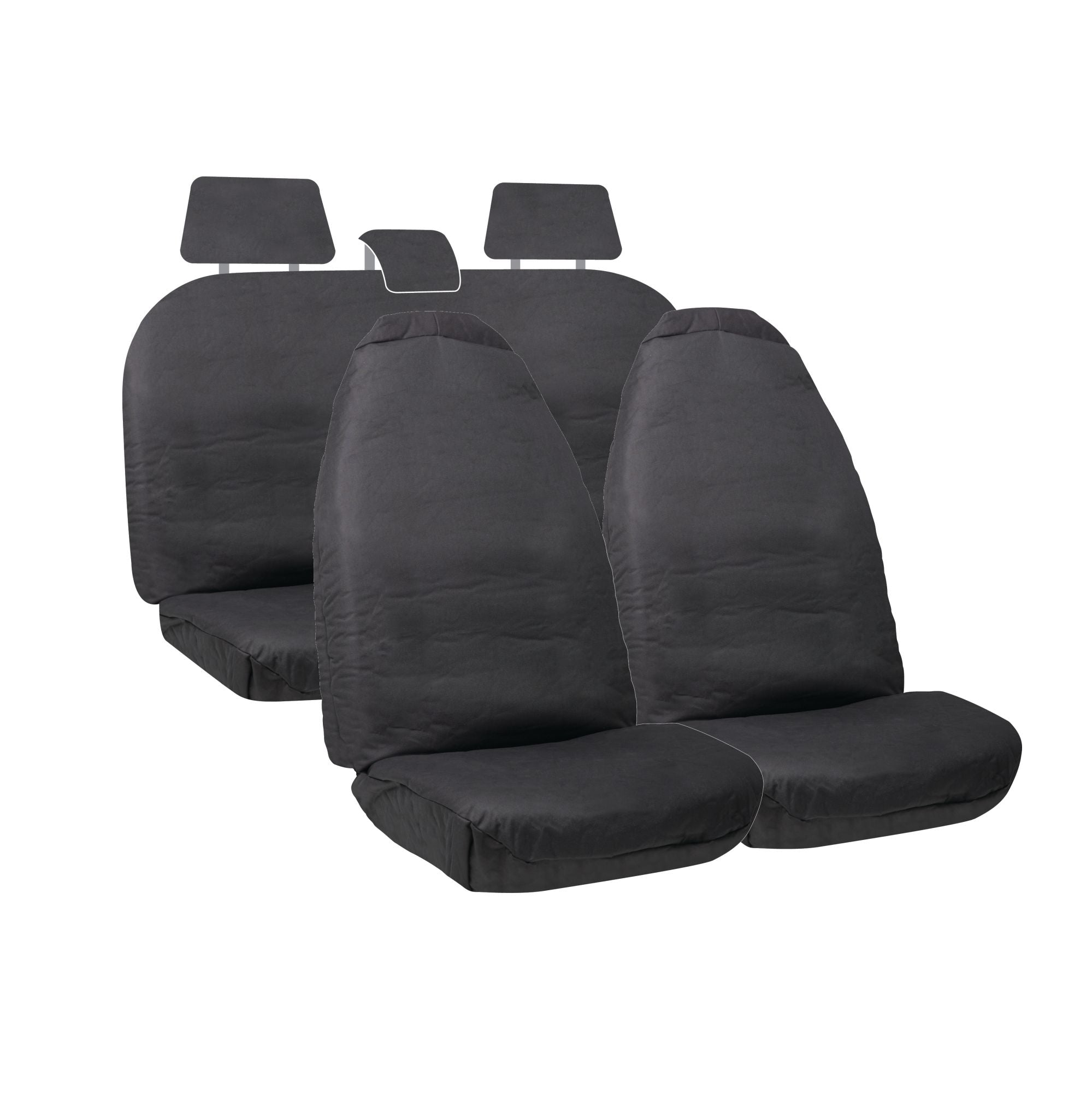 Canvas Black 4 Piece Seat Cover Pack