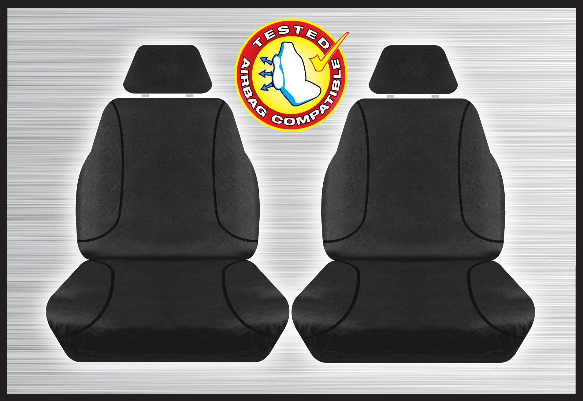 Black Canvas Front Seat Cover Pair-Colorado Trailblazer Dmax