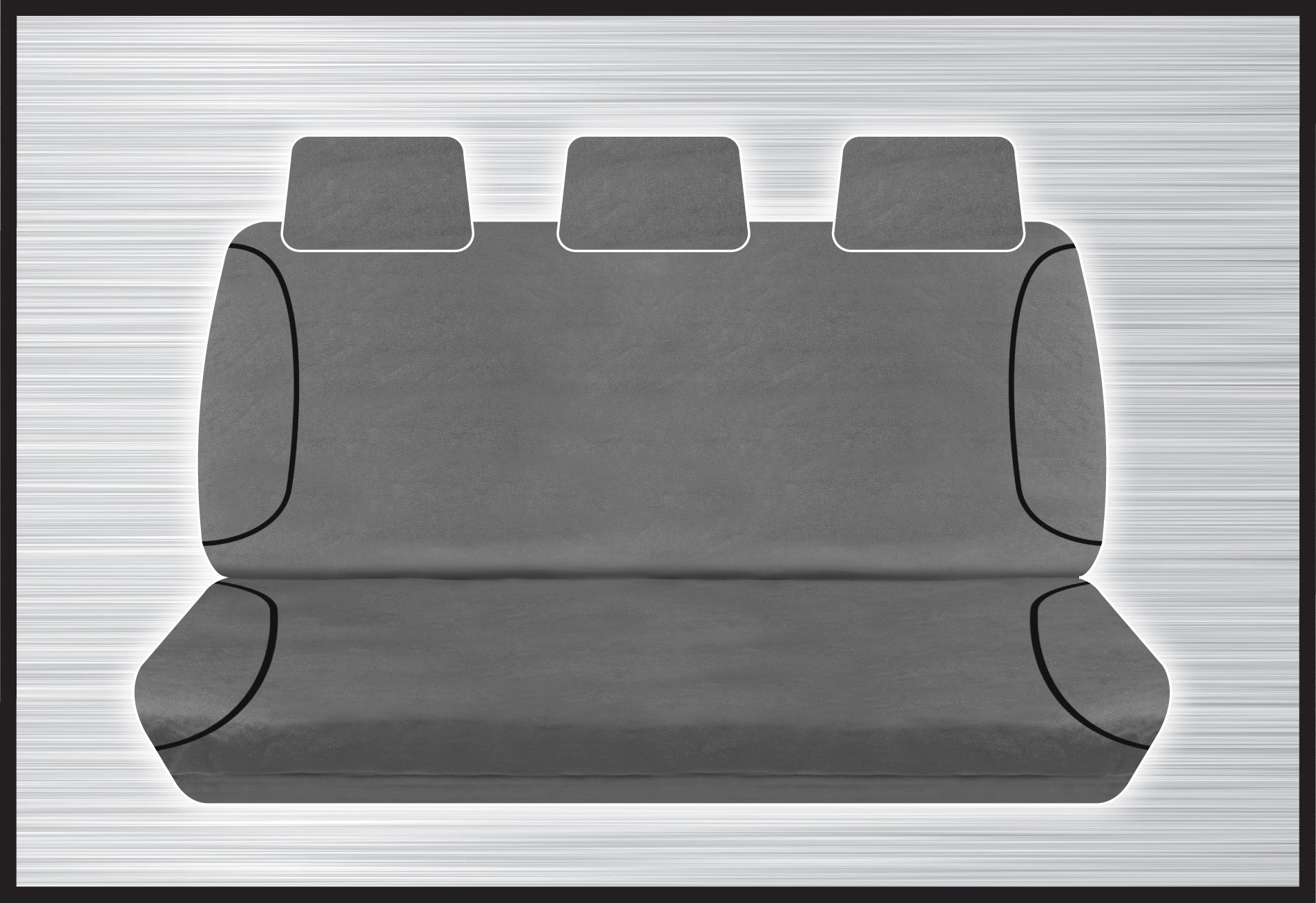 Grey Canvas Rear Bench Seat Cover - Ranger/Bt50