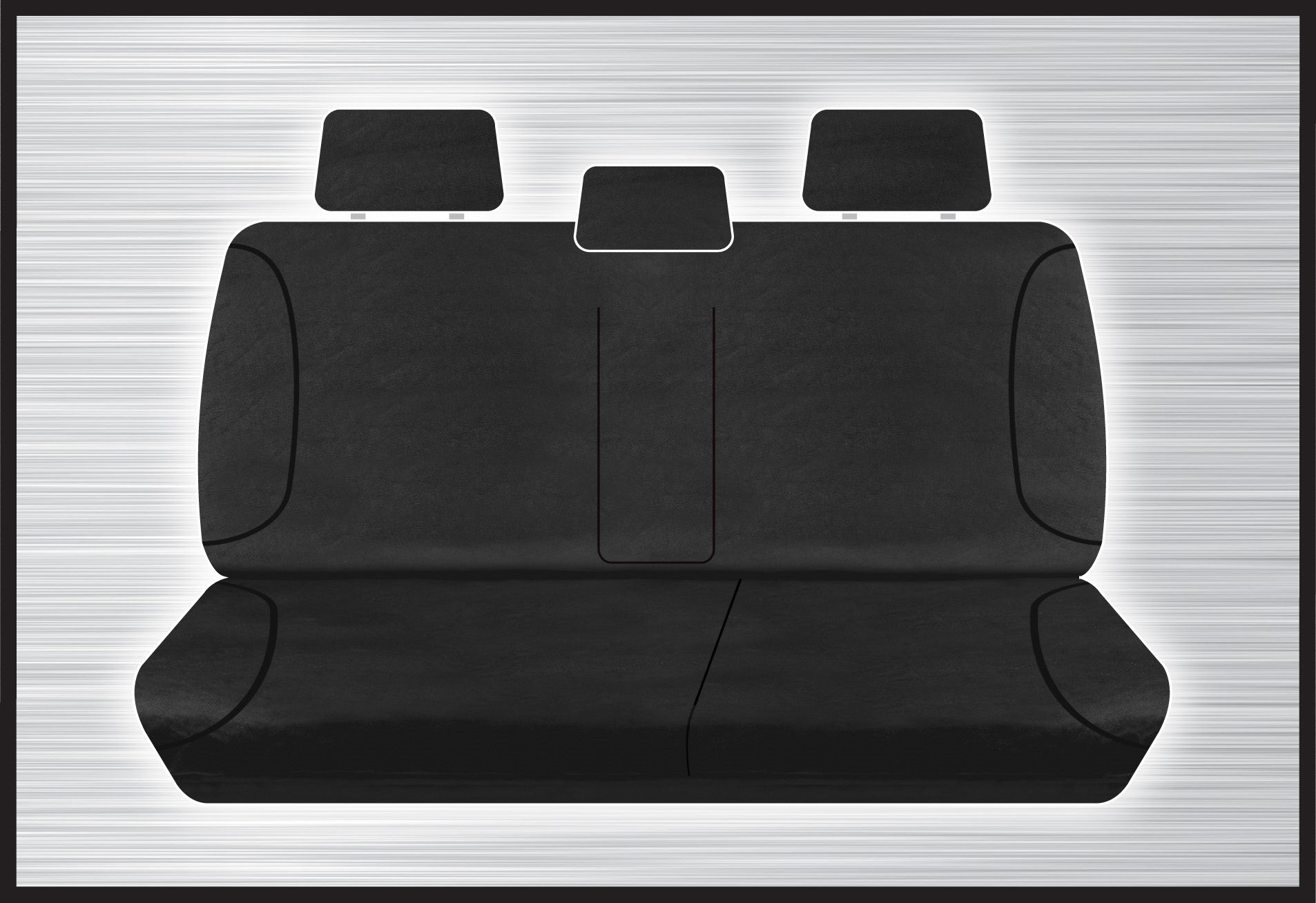 Black Canvas Rear Bench Seat Cover - Dmax