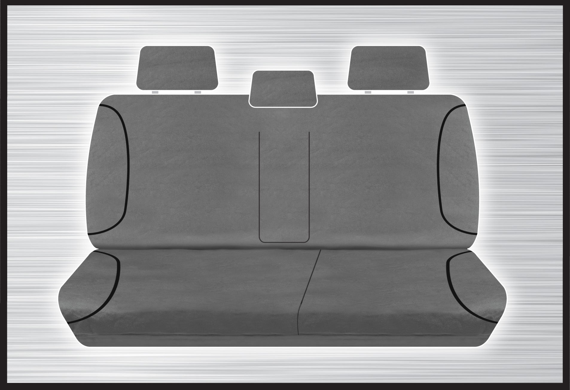 Grey Canvas Rear Bench Seat Cover - Dmax