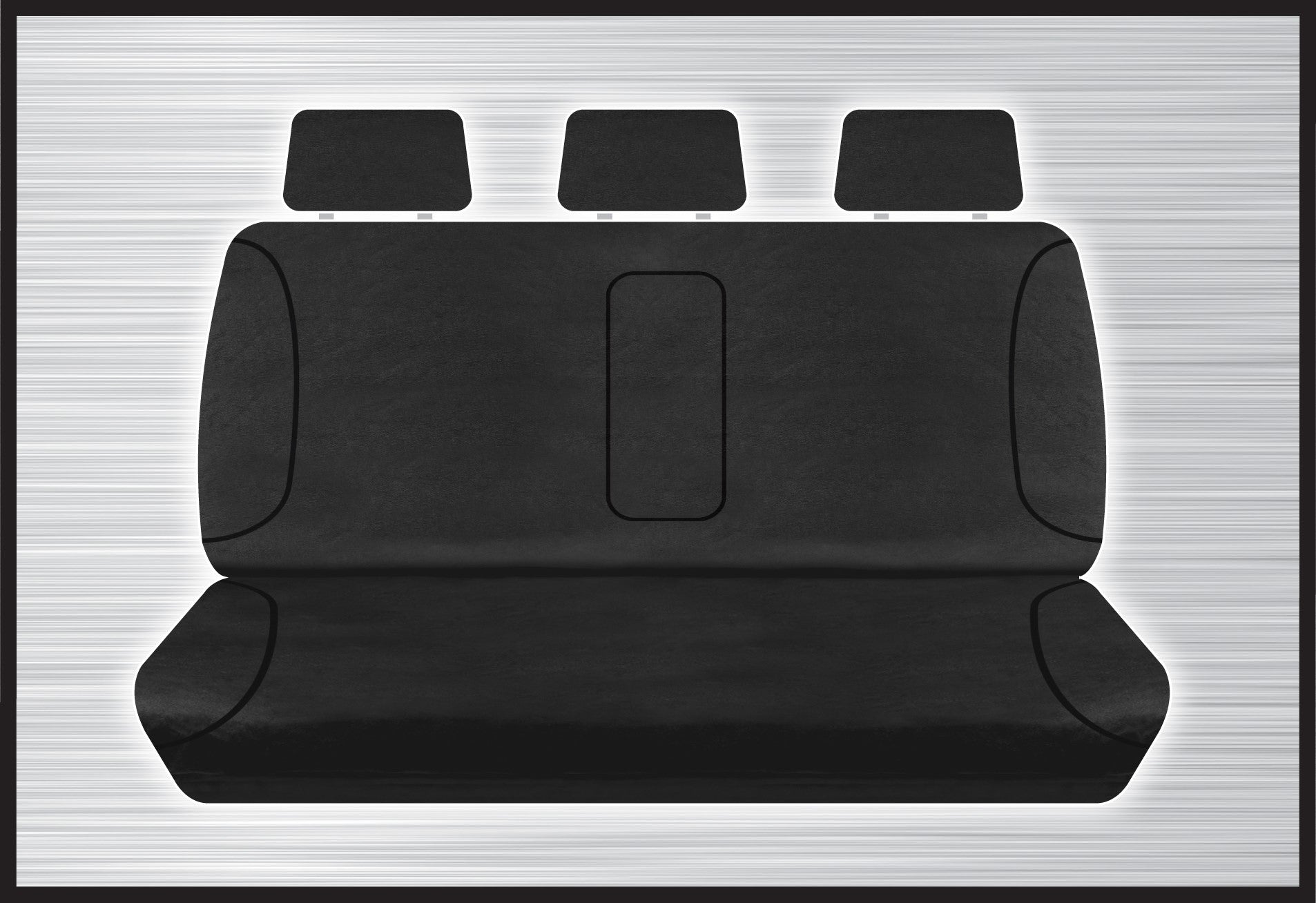 Black Canvas Rear Bench Seat Cover - Triton 05/2015 Onward