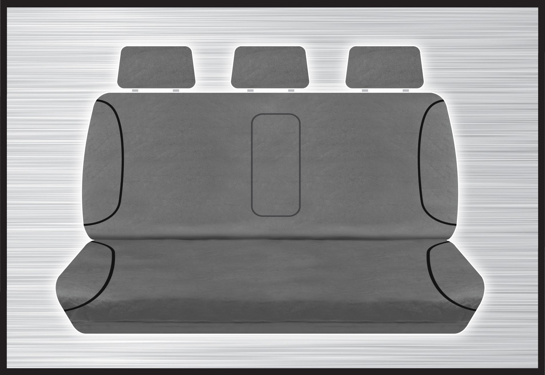 Grey Canvas Rear Bench Seat Cover - Triton 05/2015 Onward