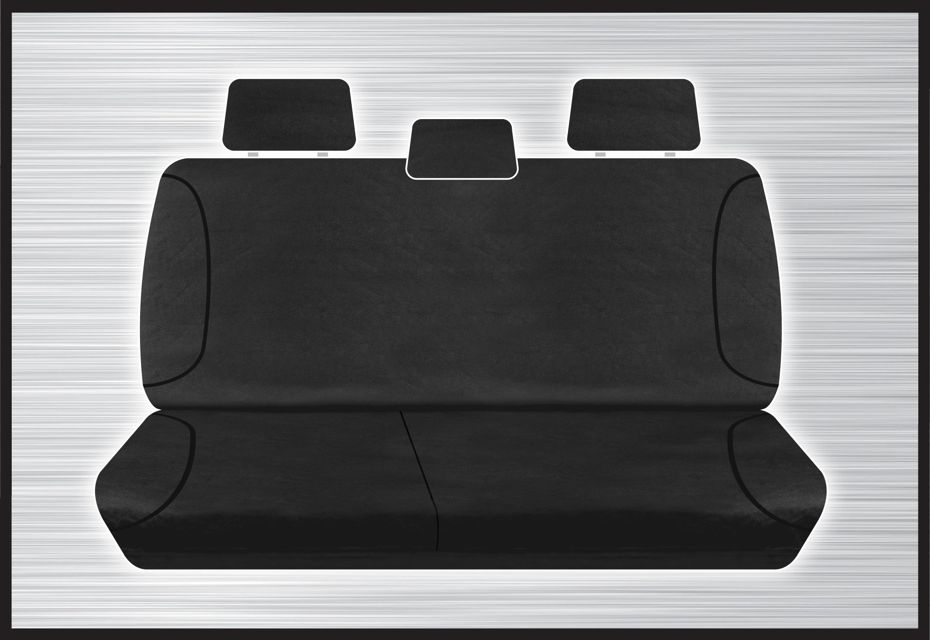 Black Canvas Rear Bench Seat Cover - Amarok 02/2011 Onward