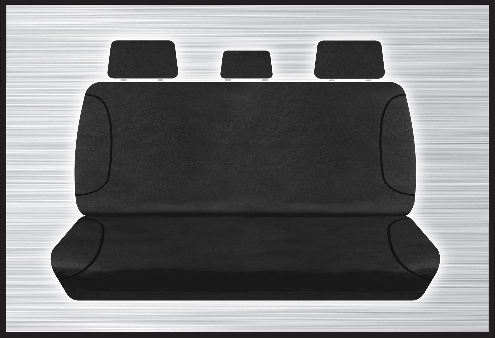 Black Canvas Rear Bench Seat Cover - Hilux Various 05/2005+