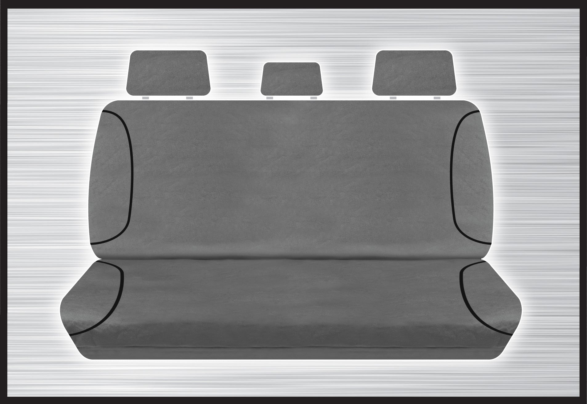 Grey Canvas Rear Bench Seat Cover - Hilux Various 05/2005+