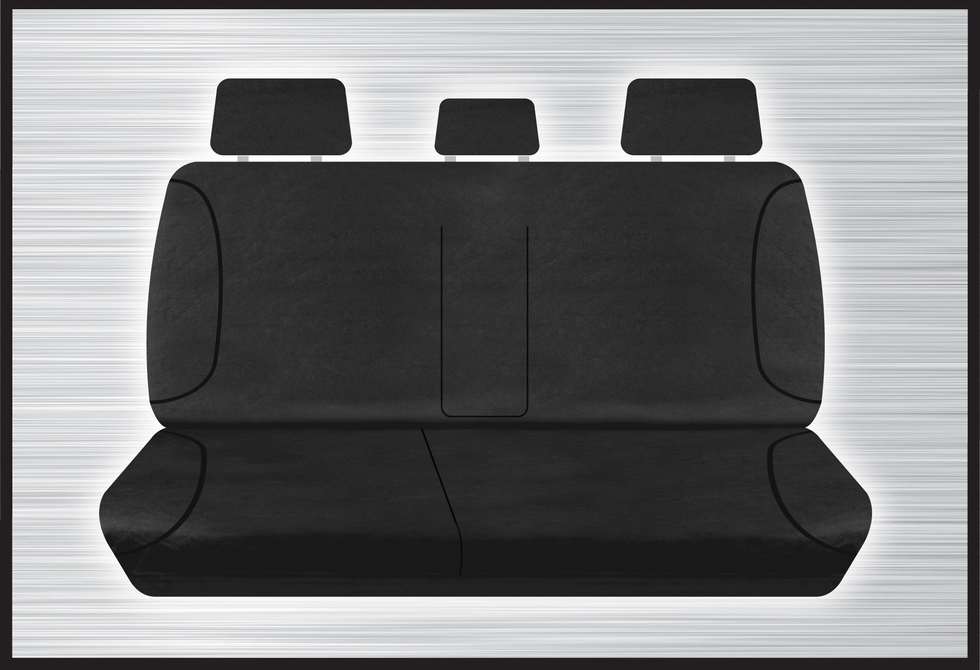 Black Canvas Rear Bench Seat Cover - Hilux 07/2015 Onward