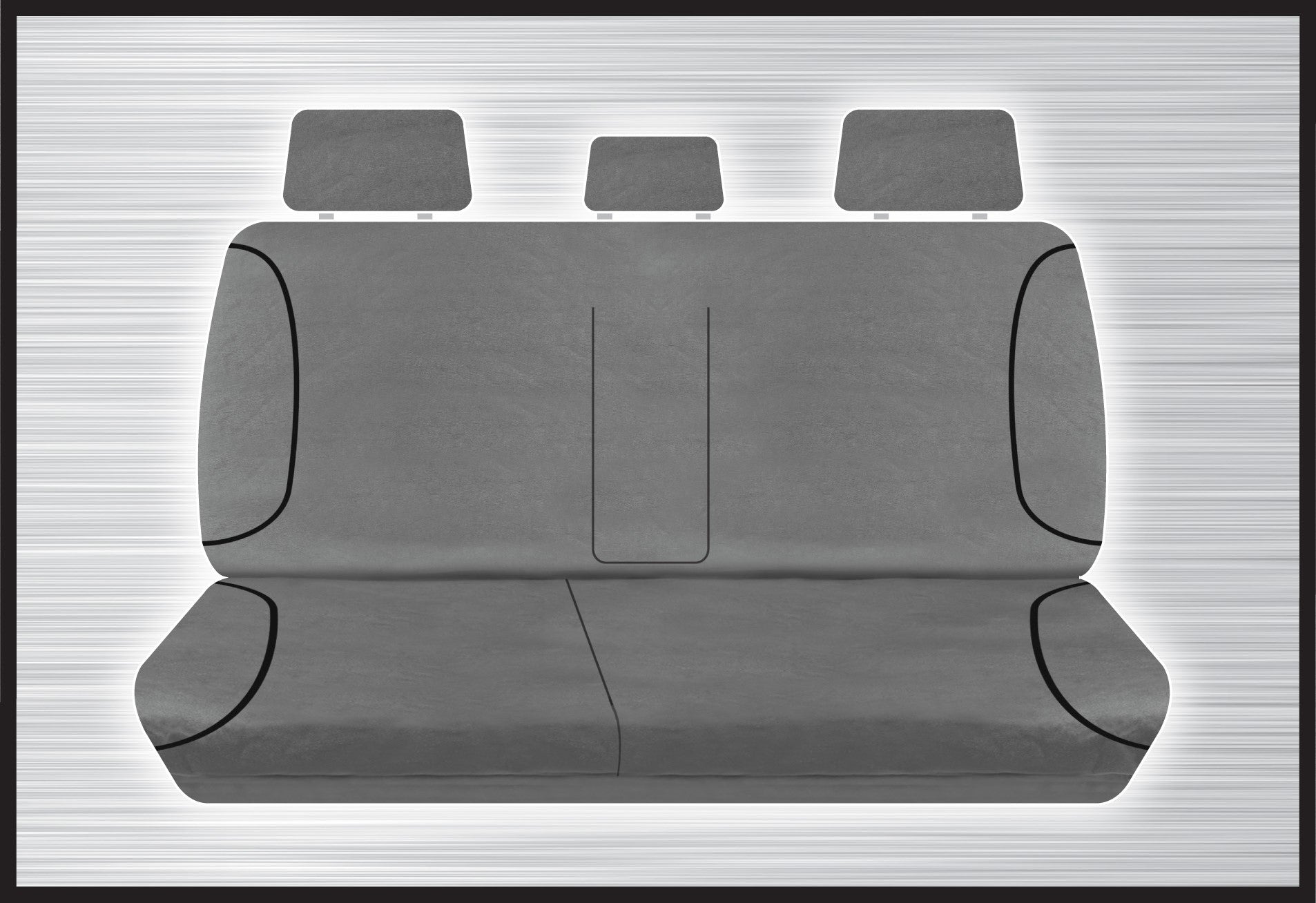 Grey Canvas Rear Bench Seat Cover - Hilux 07/2015 Onward