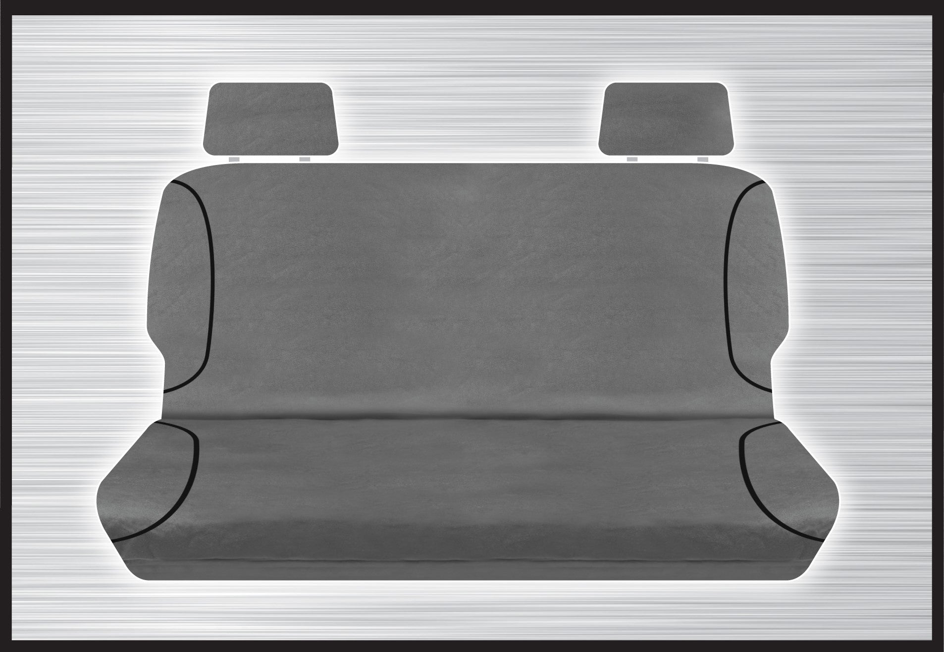 Grey Canvas Rear Bench Seat Cover - Navara 11/2017 Onward