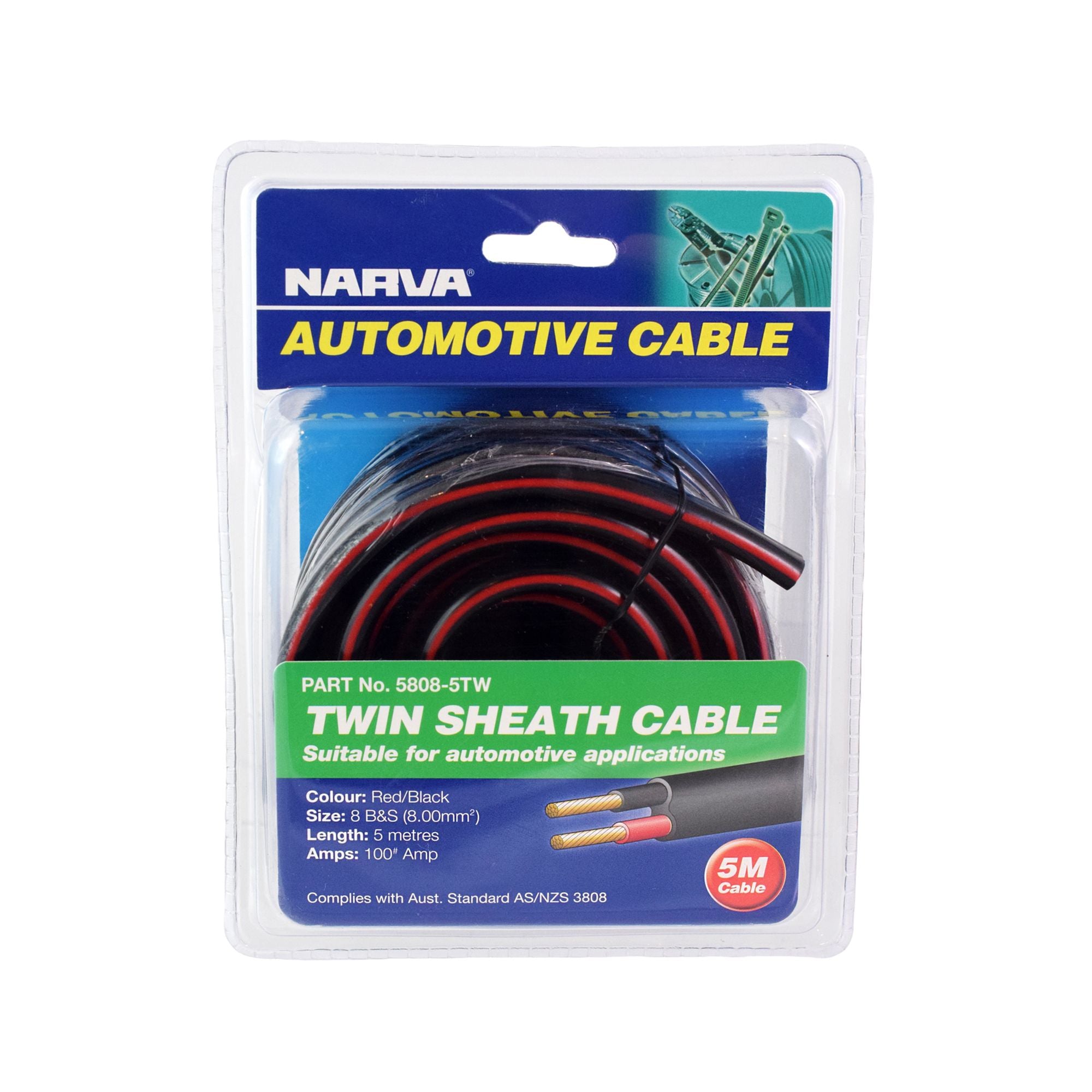 Battery Cable Twin Sheath 8B&S 100A 5M