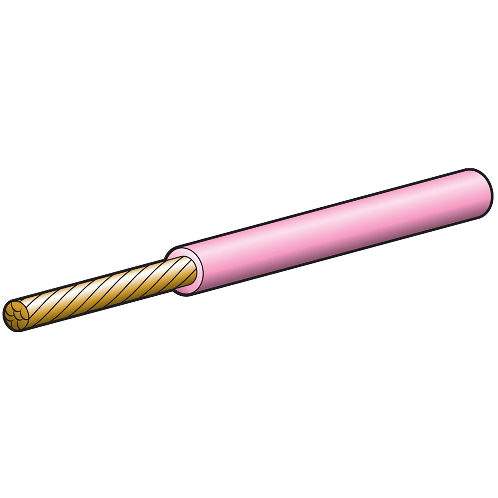 Narva Cable Sgle 3mm 19A 100M Pink