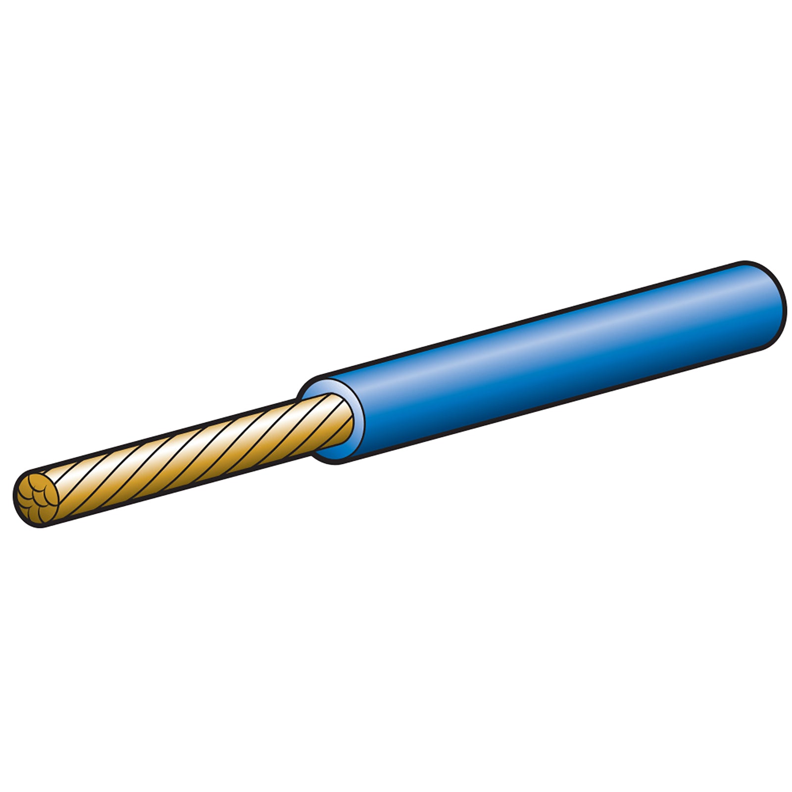Narva Cable Sgle 4mm 25A 100M Blue