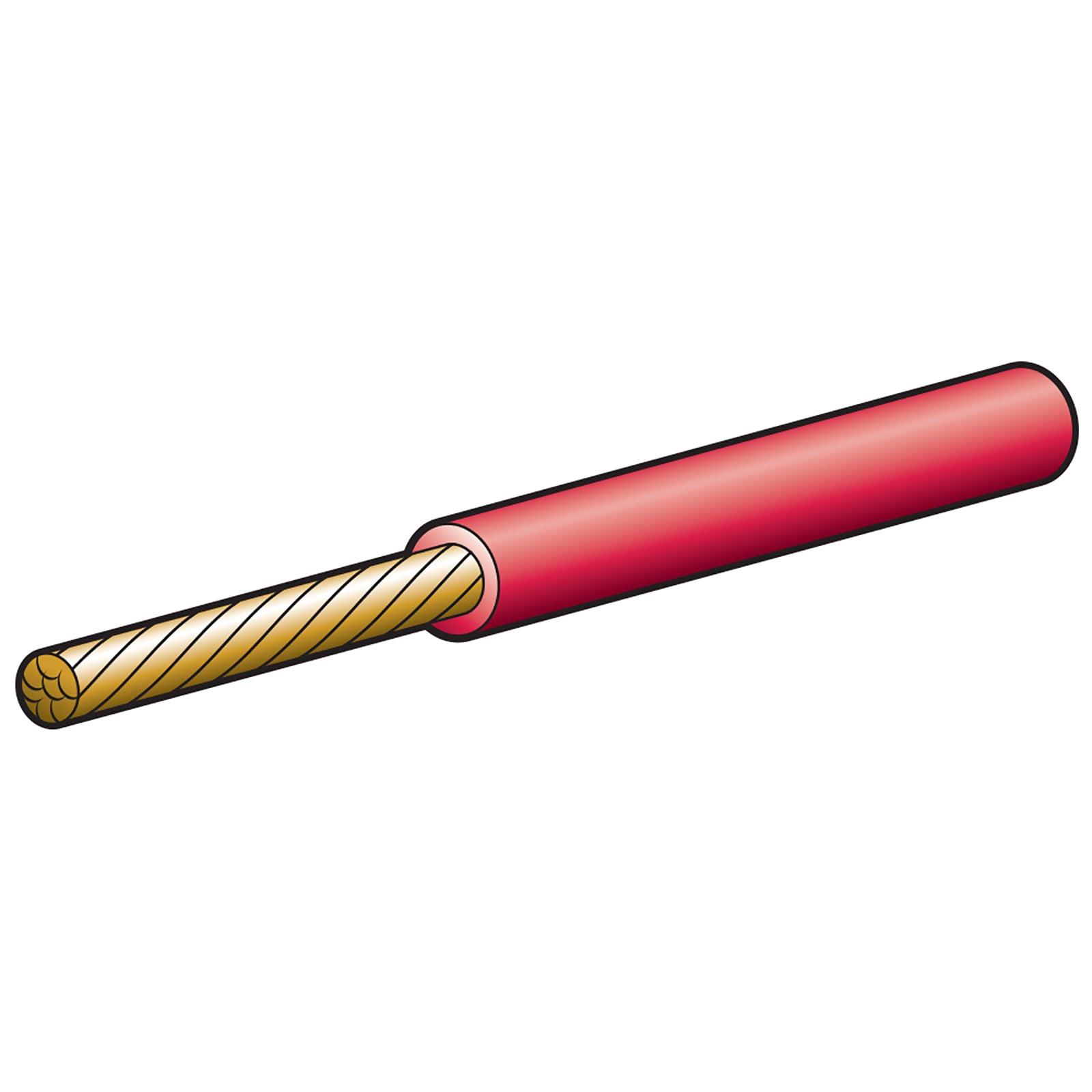 Narva Cable Sgle 4mm 25Amp 100M Red