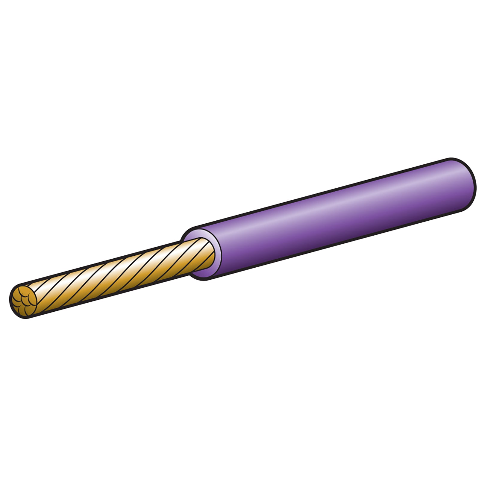 Narva Cable Sgle 4mm Violet 100M
