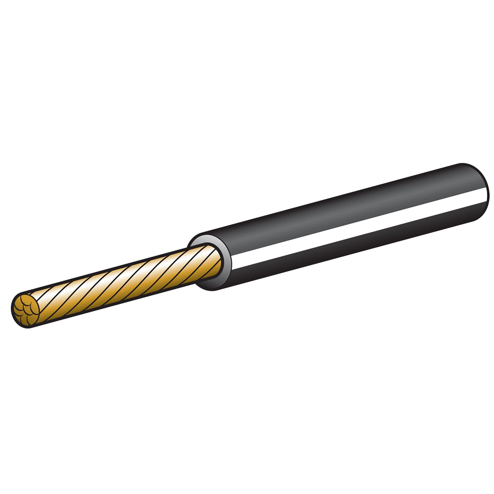 Narva Cable Trac 4mm 25Amp 30M Bk Wh