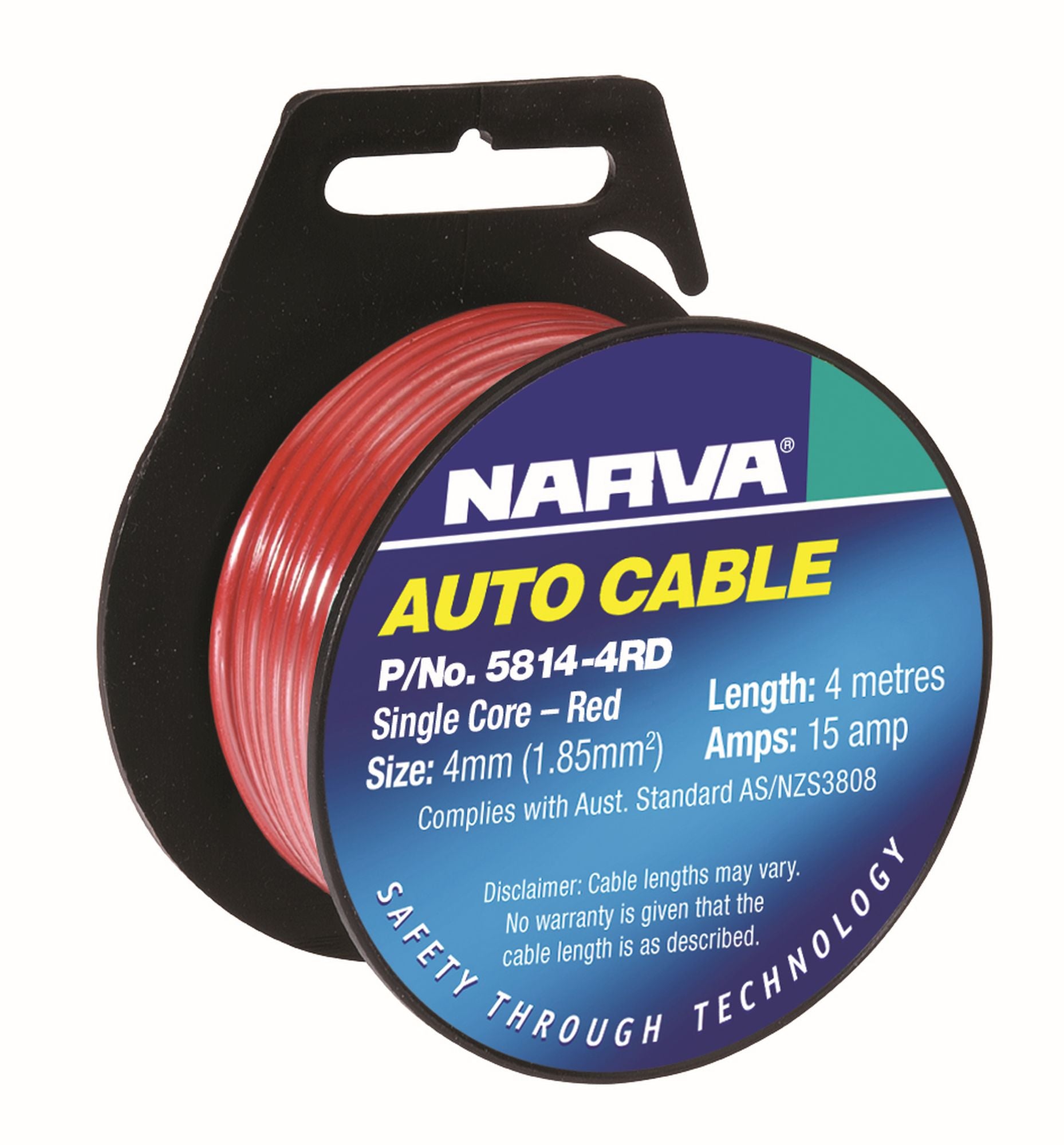 Narva Cable Single Core 4mm 4M Red