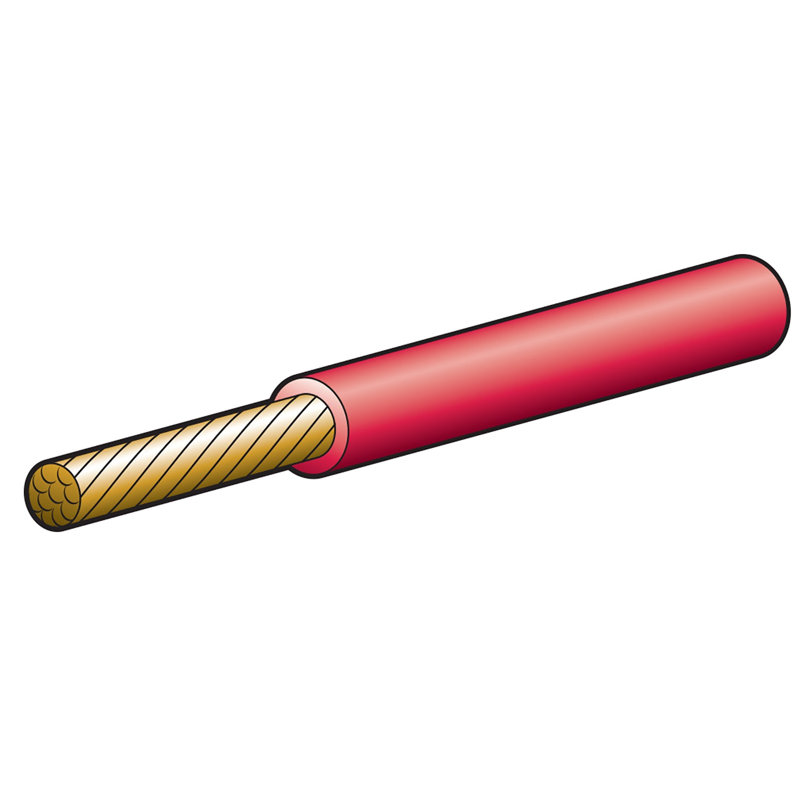 Narva Cable Single 5mm 36Amp 30M Red
