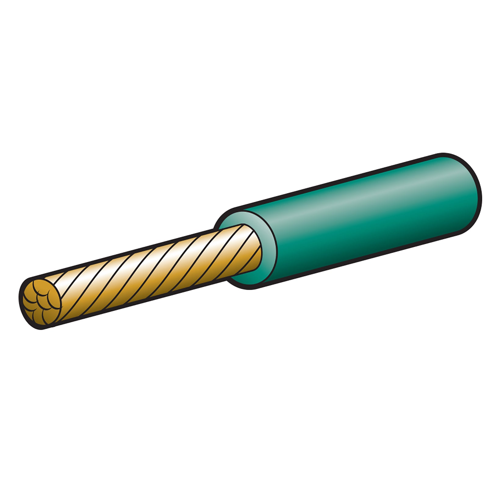 Narva Cable Single 6mm 47Amp 30M Grn