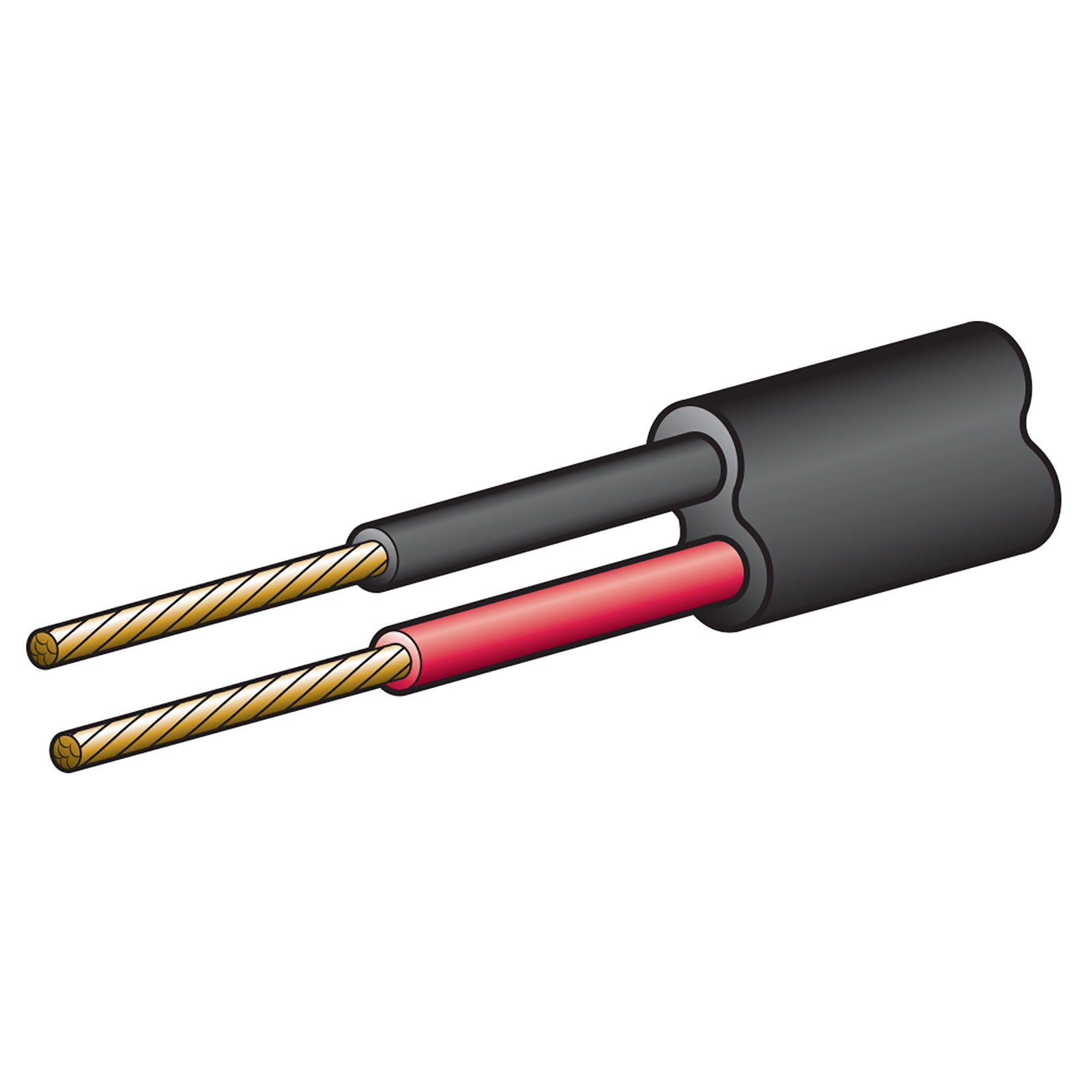 Twin Core 2.5mm 5A 100M Red/Blk