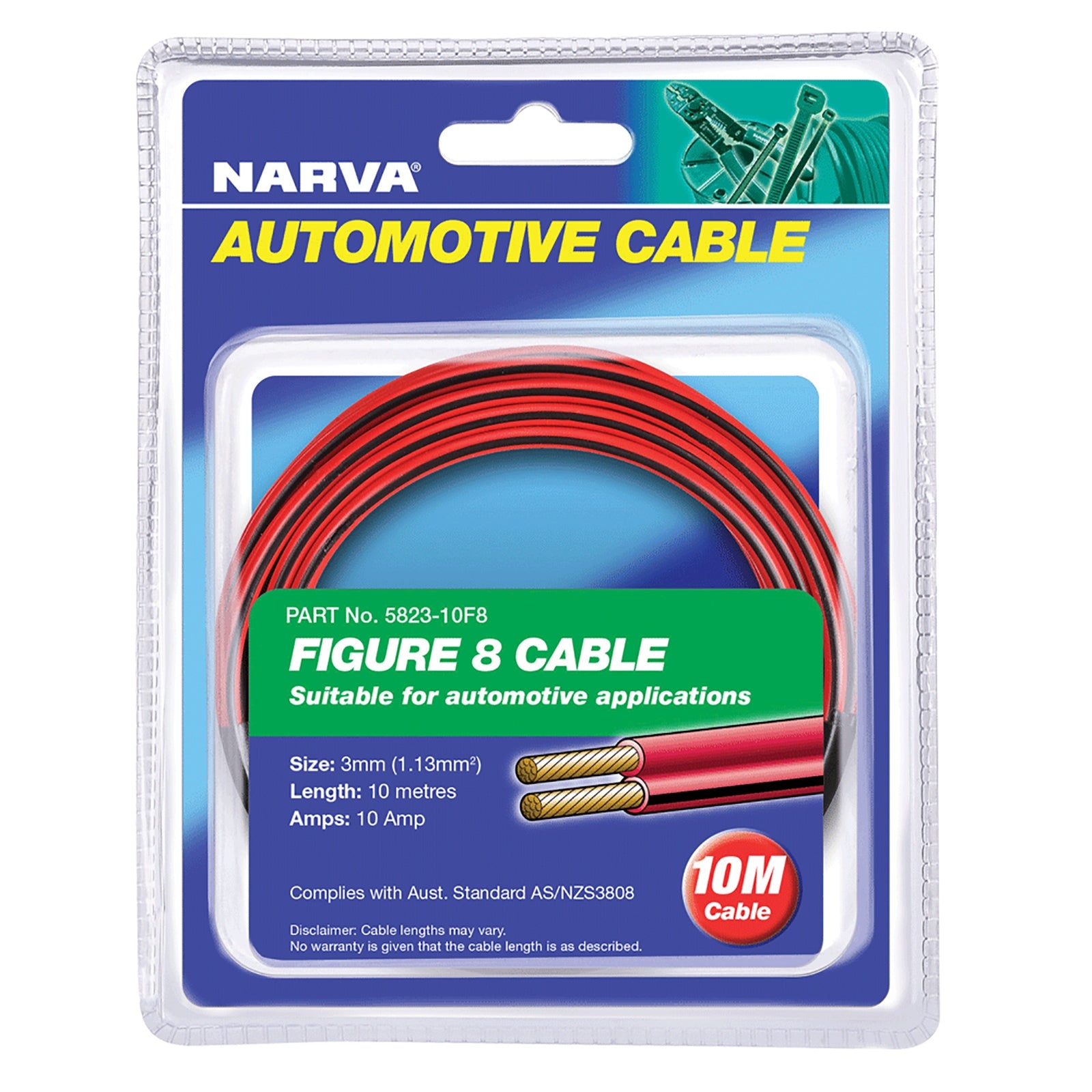 Figure 8 3mm 19Amp 10M Red