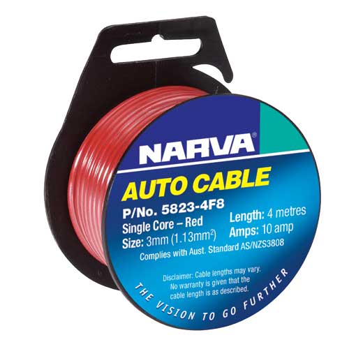 Narva Cable Figure 8 3mm 4M Red