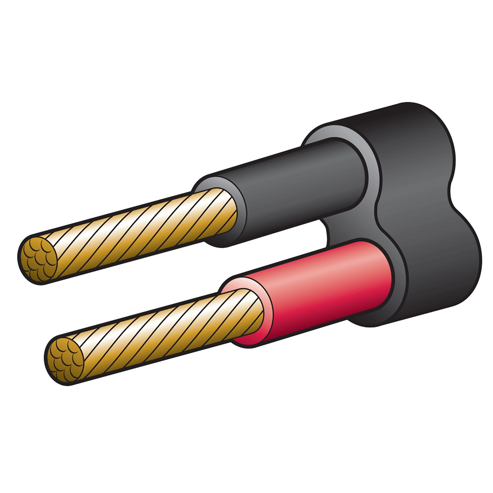 Narva Twin Core 6mm 50A 100M Red/Blk