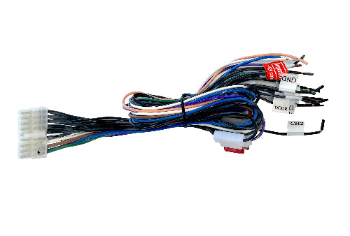 A Mongoose M60 Main Loom with various colored wires and electrical connectors.