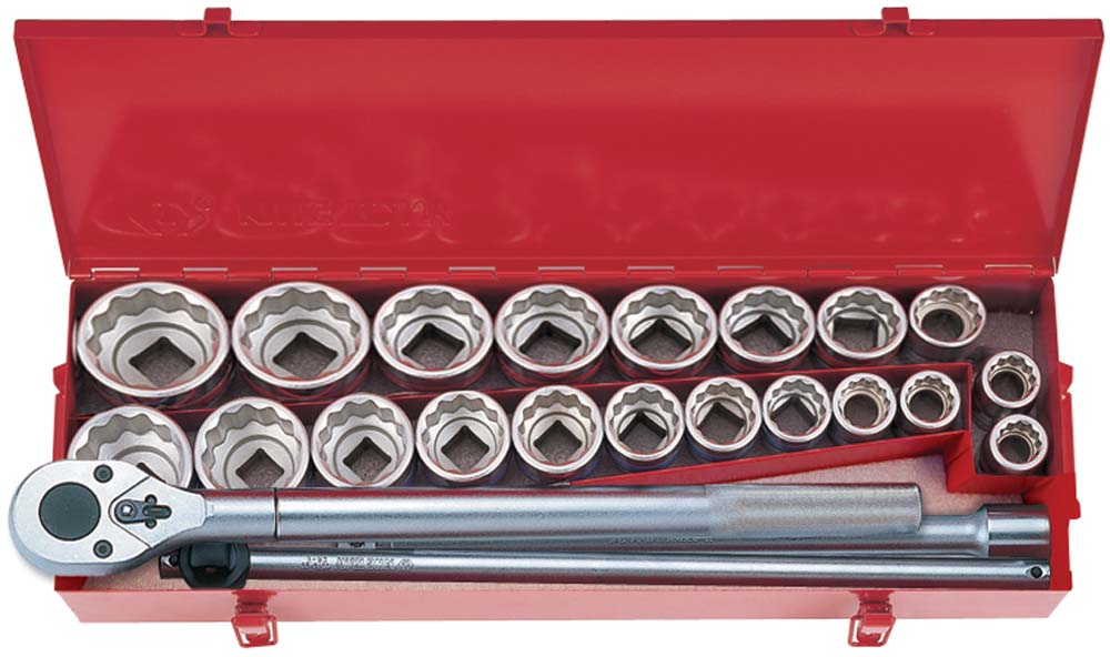 King Tony Socket Set 3/4in Drive Af/Metric 24Pc