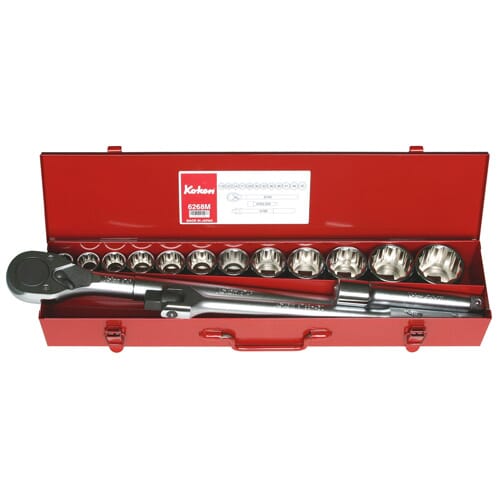 Koken 6268M Socket Set 12pt 15pc 3/4 in Dr 19-50mm