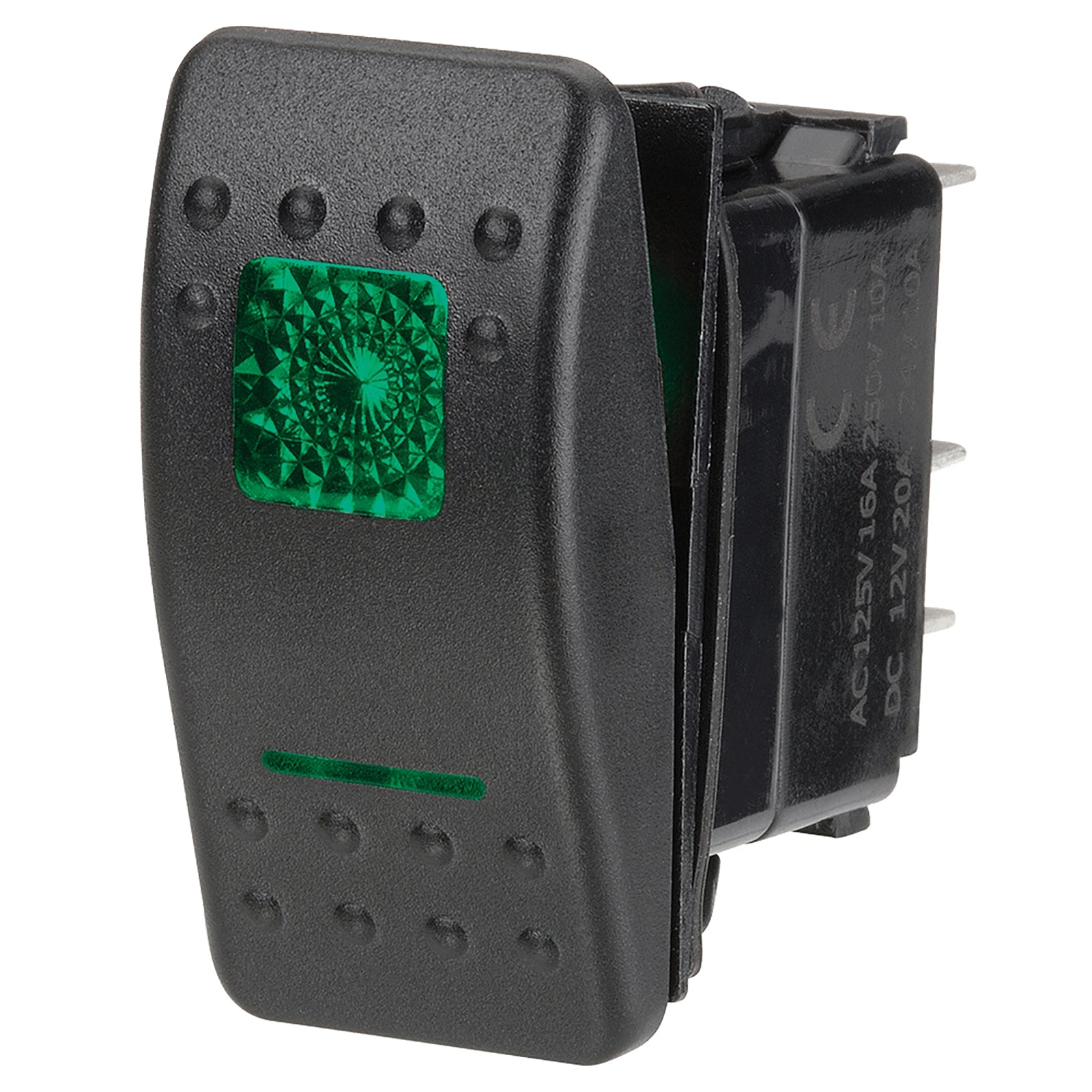 Narva Switch Sealed Rocker Off/On 12V Green