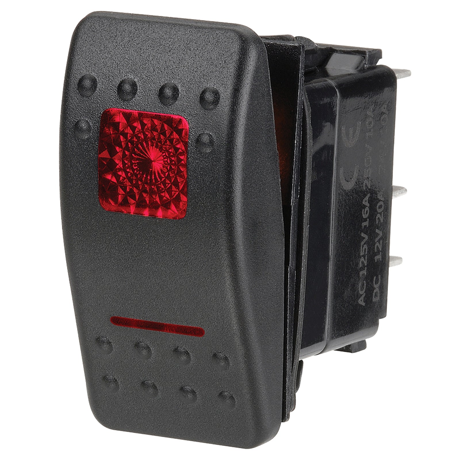 Narva Switch Sealed Rocker Off/Mom On 12V Red