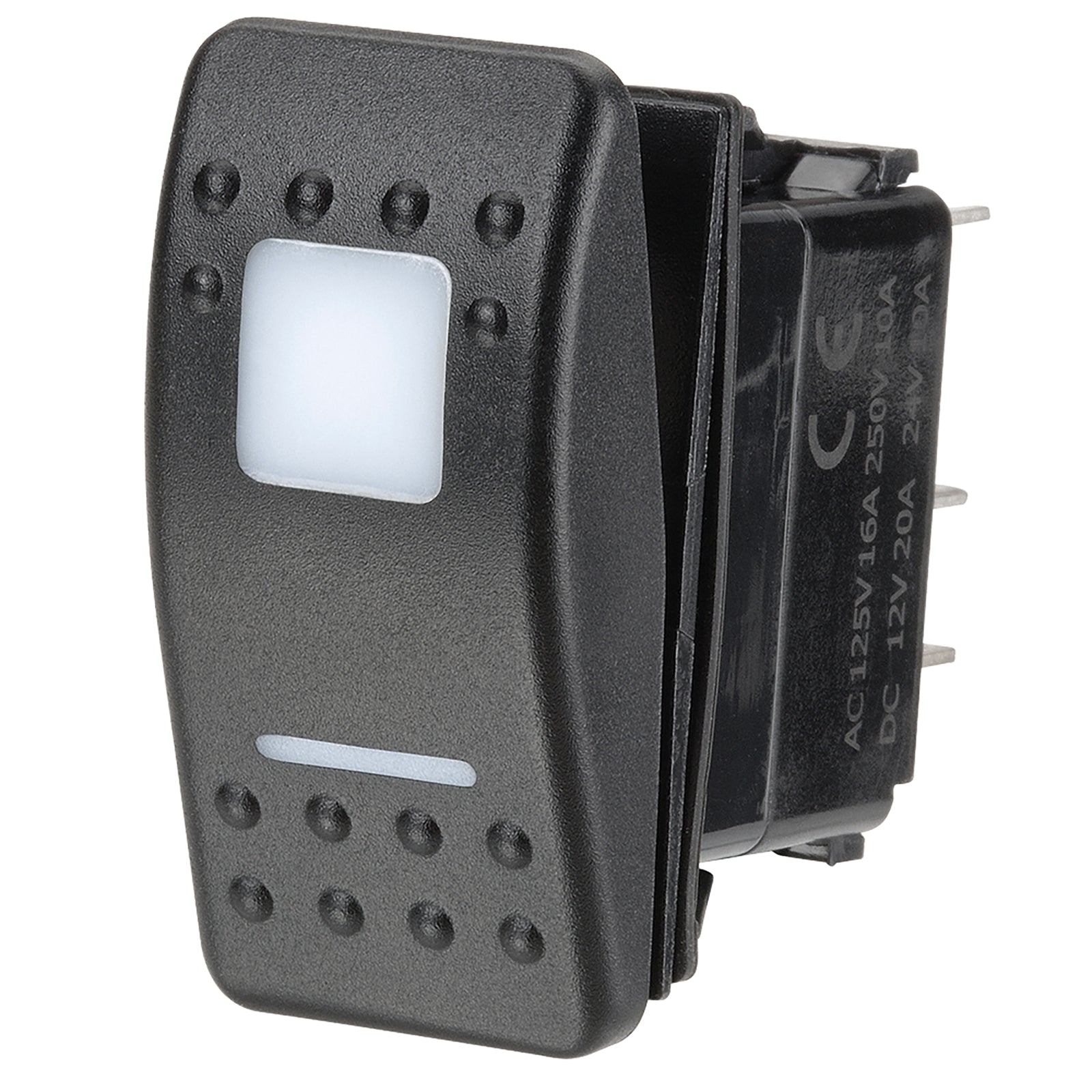 Narva Switch Rocker Off/Mom On Red 12/24V Led