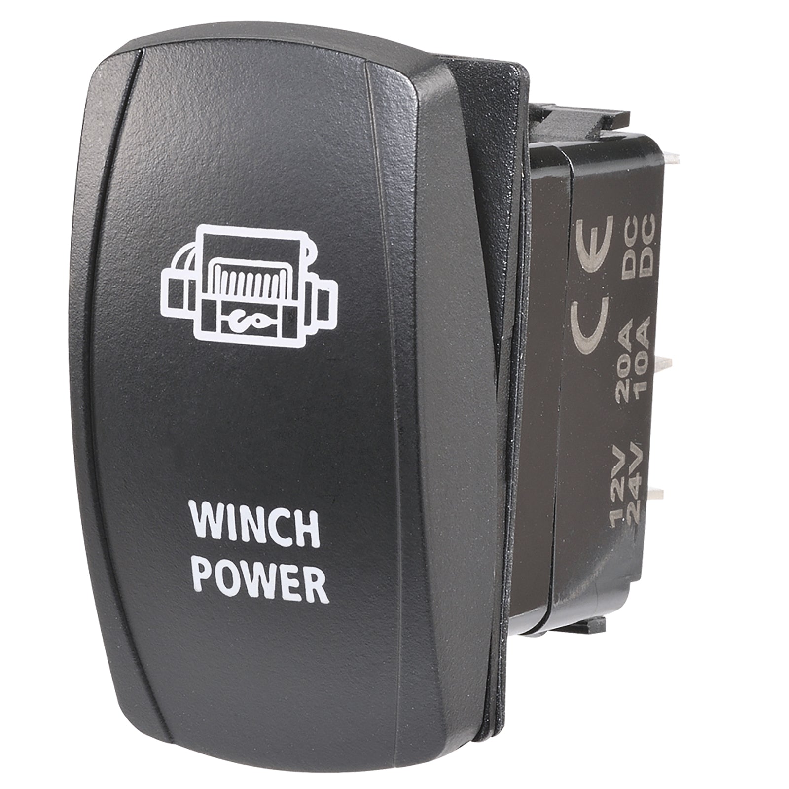 Switch Rocker Off.On Red Led Winch