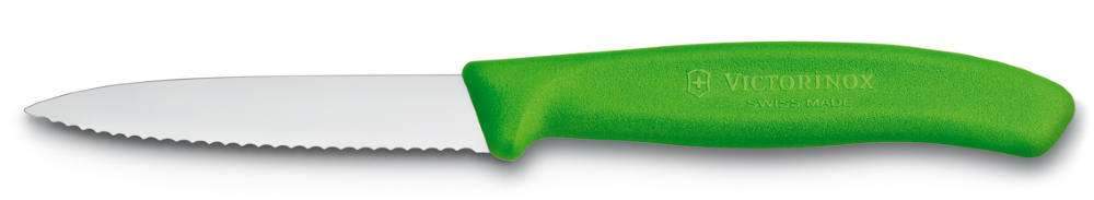 Victorinox Paring Knife 6.7636 - 8cm Wavy Blade Green Handle