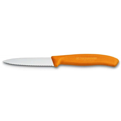 Victorinox Paring Knife 6.7636 - 8cm Wavy Blade Orange Handle