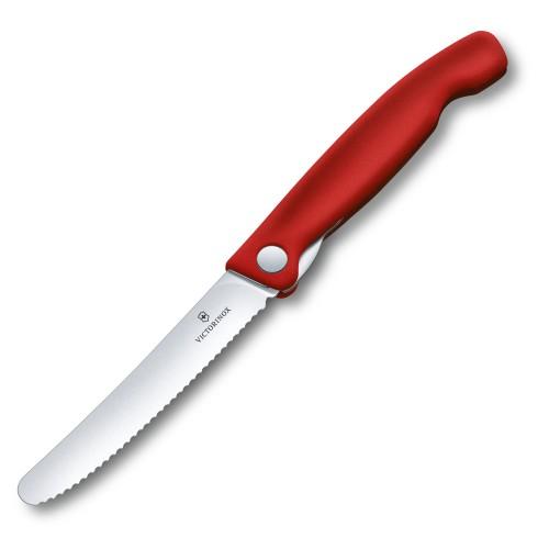 Victorinox Folding Paring Knife Wavy Blade Red Handle