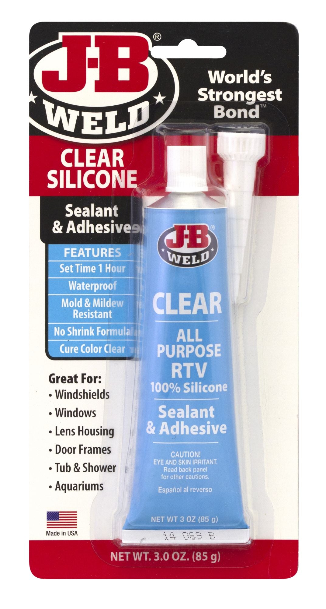 Jb Weld Clear All Purpose Rtv Silicone 85G