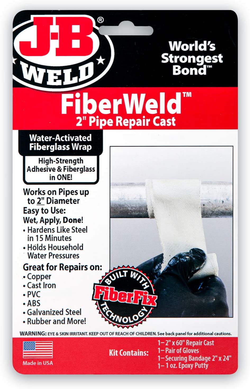 Fiberweld 2 inch Fiberglass Pipe Repair Cast