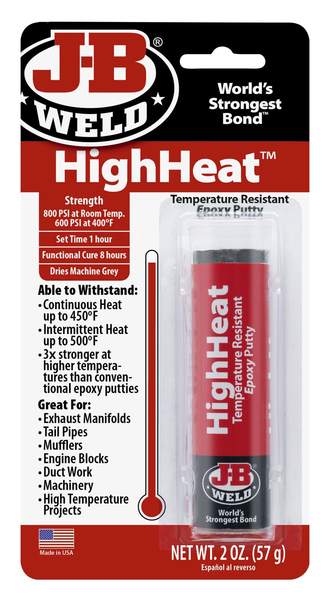 Jb Weld High Heat Epoxy Putty Stick