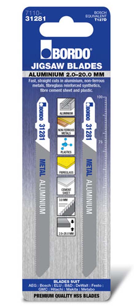 Bordo Jig Saw T-Shk Hss 2.0-20mm Aluminium Fast Strt Cut