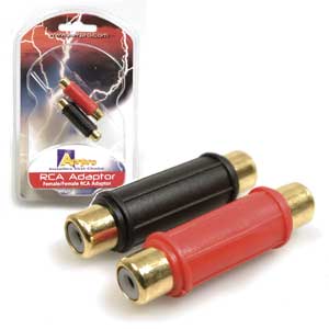 Aerpro Rca Adaptor Female To Female Plastic Pk2