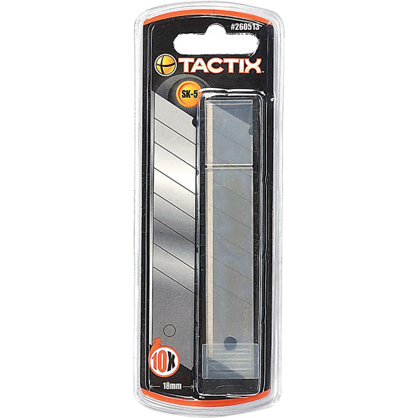 Tactix Knife Blade Snap-Off 10Pc 18mm