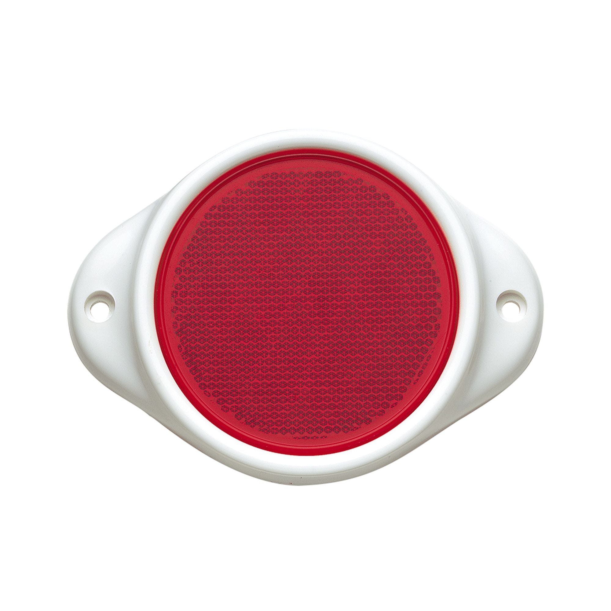 Red Reflector 80mm Dual Holes Pk10