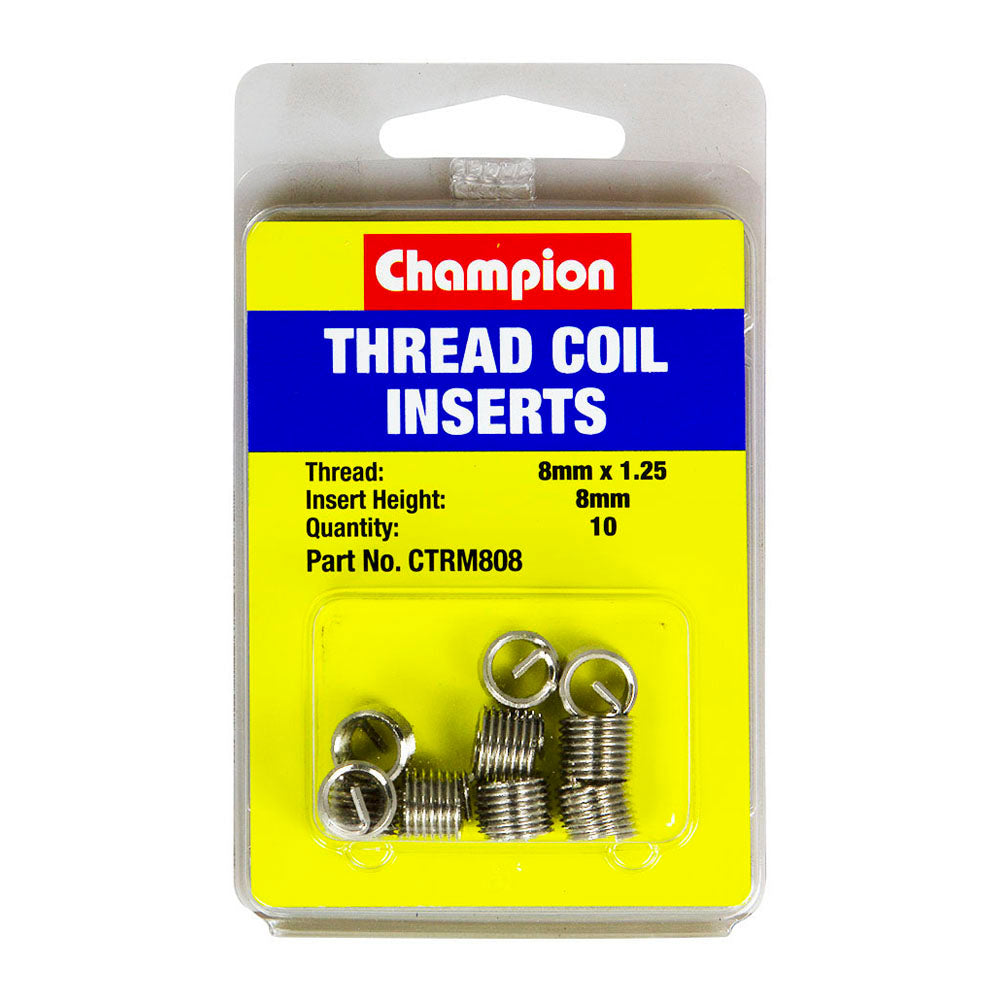 Champion M8 X 1.25 X 8mm Thread insert Refills -10Pk