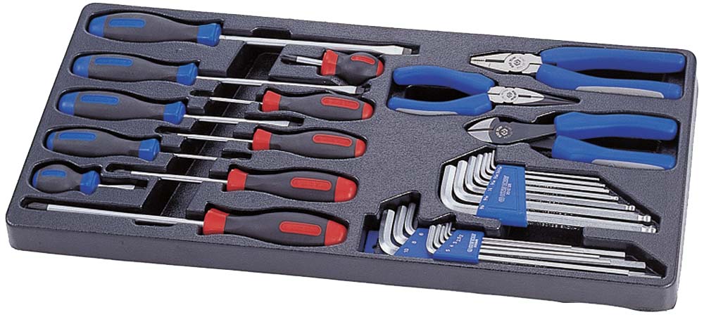 King Tony 29Pc S/Drv Plr&Hexkey Set Tray