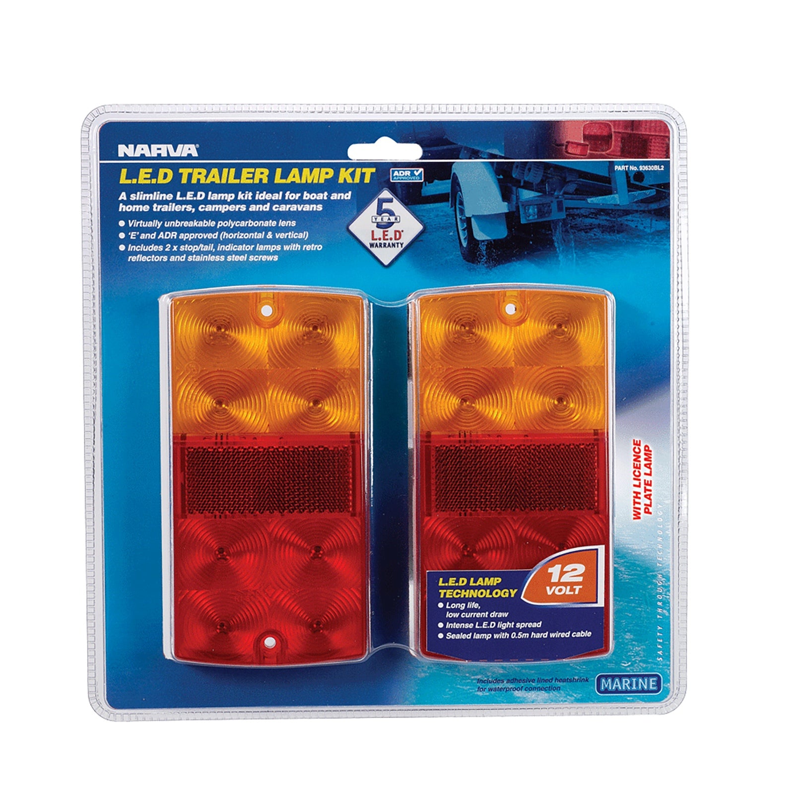 Narva Led 36 12V Slimline Trailer Lamp Kit
