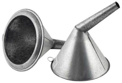 Barclay Funnel industrial Galvanised with Gauze Strainer - Offset 200mm