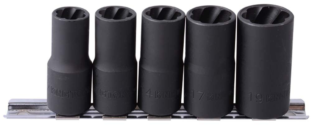 King Tony 5Pc Damaged Nut Remover Socket Set 12-19mm