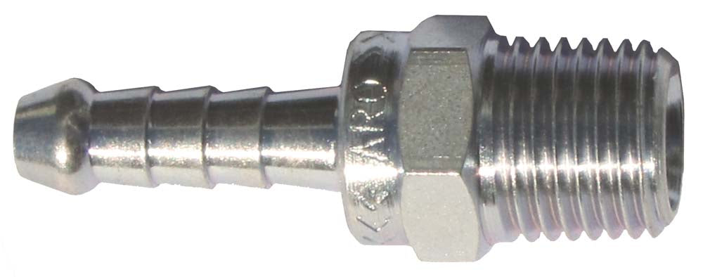 Aro Tailpiece 1/4in Bsp Male X 6mm Hose